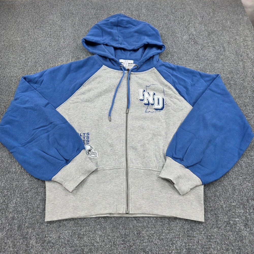 WEAR‎ by Erin Andrews Womens NFL Indianapolis Colts Zip Hoodie XXL Blue Gray